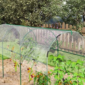 Outsunny Seră de grădină seră pentru roșii 4 arcuri din oțel pânză din PVC 4 x 1,23 x 1,71 m verde | Aosom Romania