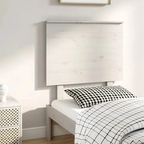 819146 vidaXL Tăblie de pat, alb, 79x6x82,5 cm, lemn masiv de pin