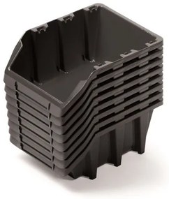 Set de 8 cutii de depozitare fiecare 16 x 9,8 x 7 cm, negre