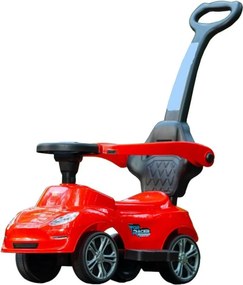 Masinuta copii si bebe NOVOKIDS™ Top Racer, Cu melodii si lumini, Maner de impins pentru parinti detasabil, Functie trotineta fara pedale, Pentru