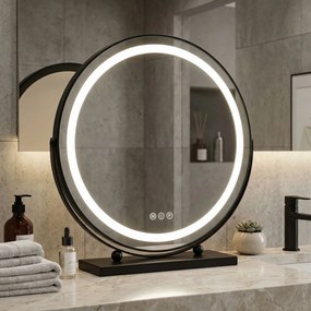 Oglindă LED MAKE-UP Black 50 cm