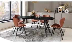 Masă extensibilă de dining ARTUR, neagră