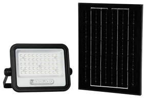 Proiector solar LED cu dimmer, 100W, 3,2V, IP65, 5000 mAh, negru + telecomandă