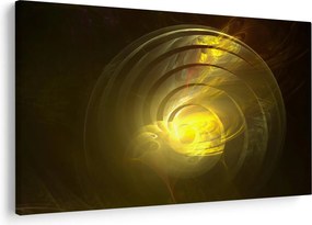 Tabloul cu spirala abstractă în galben (90x60 cm)