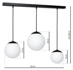 Suspensie LIMA Milagro Modern, E14, Negru, MLP6524, Polonia