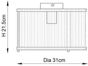 Endon 106265 - Plafonieră RIDGETON, 1xE27/10W/230V, finisaj alamă