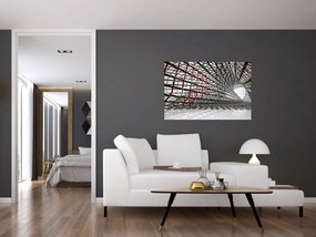 Tablou cu construcție din fier (90x60 cm)