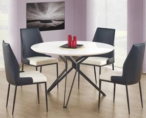 Masă de sufragerie Phylis (pentru 4 persoane) (alb + gri închis). Promo -6%. 770458