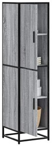 vidaXL Dulap nalt gri Sonoma 35,5x35x139 cm lemn prelucrat