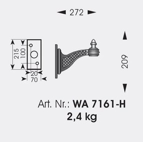 Aplica iluminat exterior din fier forjat, WL 3641