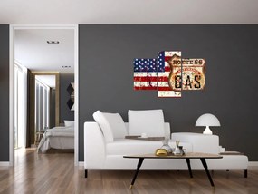 Tablou - Vintage steag (90x60 cm)