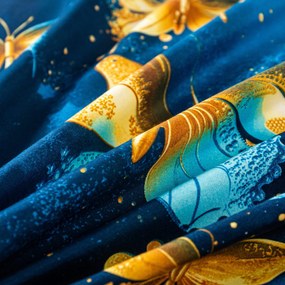 Lenjerie de pat din microfibra ROYAL BUTTERFLY albastru Dimensiune lenjerie de pat: 70 x 80 cm | 140 x 200 cm