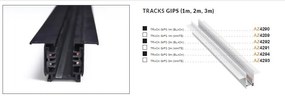 Sina trifazata alba incastrabila 3m TRACK 3LINE GIPS WH