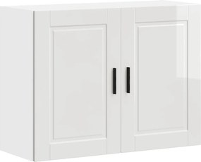 vidaXL Dulap de bucatarie "Porto" din lemn prelucrat alb lucios