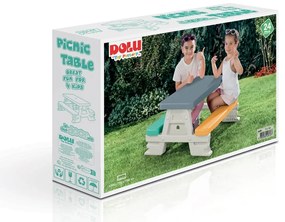 Masă de picnic pentru 4 persoane Dolu, 43 x 77 x71 cm