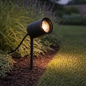 Punct cu vârf modern negru AR70 reglabil IP44 - Solo