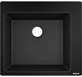 Chiuveta compozit Hansgrohe S51 SilicaTec negru grafit 56x51 cm