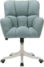 Scaun birou LOREL, verde menta, stofa clasica, 64x67x90/99 cm