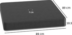 Outsunny Greutăți de bază pentru suport de umbrelă de soare, Impermeabil, umplut cu nisip, Plastic, 89L x 89B x 10,5Î cm, Negru | Aosom Romania