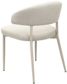 MAZZONI EXPORT IRIS Bej (material Basel 24)/cadru bej-gri (cașmir) - SCAUN MODERN TAPIȚAT PENTRU SALON/SUFRAGERIE BOHO