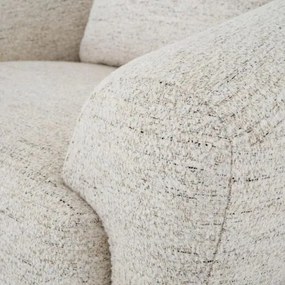 Fotoliu design LUX Siderno, Seashell off-white