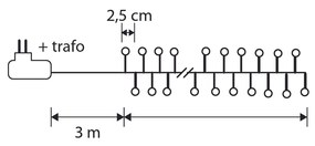 Ghirlandă luminoasă de Crăciun verde cu 140 LED-uri multicolore 3,5 m IP44 - Dasher