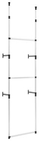 321105 vidaXL Sistem de șifonier telescopic cu bare, aluminiu
