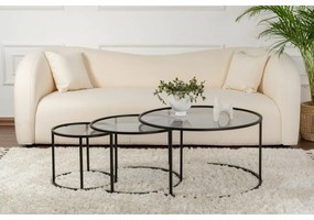 Set de măsuțe de cafea Aurum Black and Grey80 cm, 3 buc.