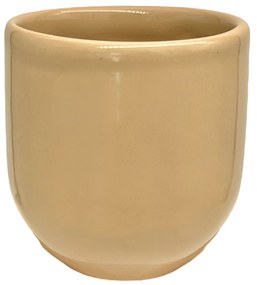 PAHAR CAFEA NOVUM BEJ DESCHIS (PANTONE Brazilian Sand, 250ML) GRESIE GLAZURATA MANUAL