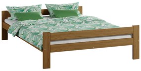 Pat din lemn Prima 120x200 eco stejar cu somieră