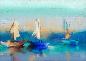 Tablou pe sticlă - Peisaj pictură, pictură (70x50 cm)