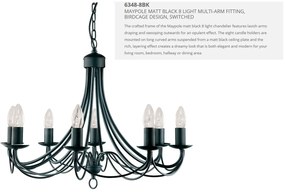 Candelabru traditional stil clasic Maypole negru 8L 6348-8BK SRT