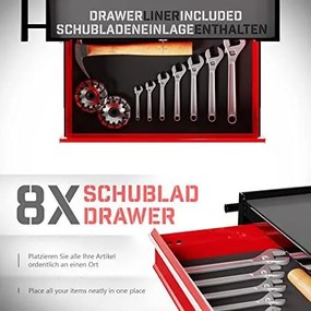 Dulap mobil de scule cu 5 sertare, 615 x 330 x 1085 mm