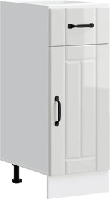 vidaXL Dulap de bază de bucătărie „Lucca” lemn prelucrat alb lucios