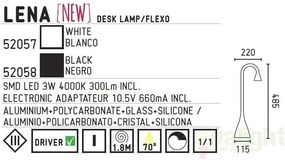 Veioza,Lampa Birou touch, flexibila LED Lena 52057