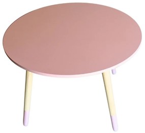 Masă pentru copii, H&amp;S Collection, din MDF, roz , 60cm, înălțime 41 cm