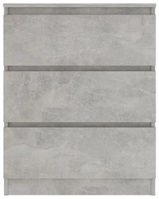 Servantă, gri beton, 60 x 33,5 x 76 cm, pal