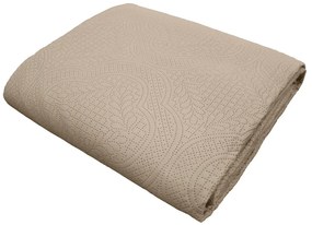 Set cuvertură și față de pernă bej matlasat din microfibră 240x220 cm Romane – douceur d'intérieur