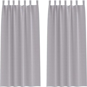 vidaXL Perdele Opaque cu Inel 2 pcs Gri Metalic 245 x 140 cm Poliester