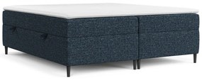 Pat boxspring albastru închis cu spațiu de depozitare 160x200 cm Araya – Maison de Rêve