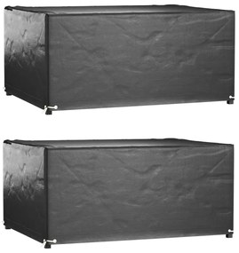 vidaXL Huse mobilă grădină, 2 buc, 8 ocheți, 180x135x80cm, rectangular