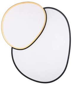 Plafonieră neagră/aurie LED 63.5x77 cm Rise – Trio