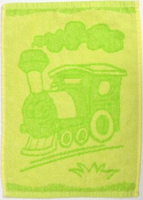Prosop pentru copii BEBÉ Masina verde 30x50 cm