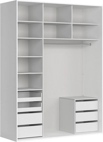 Dressing FLEX, alb, PAL, 180x66x240 cm