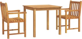 vidaXL Set mobilier de grădină, 3 piese, lemn masiv de acacia