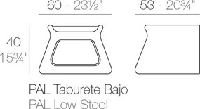 Taburete/Masuta de exterior/interior design modern PAL TABLE/STOOL 51006 Vondom