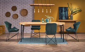 Set masa extensibila Inferno L100-300 cm + 6 scaune K458 velvet verde