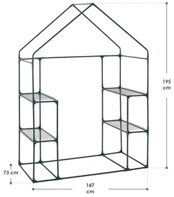 Sera folie 143 x 73 x 195 cm cu capac PVC