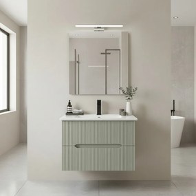 Trent 60 dulap de baie inferior cu chiuvetă ceramică 2 sertare, verde