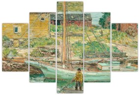 Tablou - Childe Hassam, Oyster Sloop, Cos Cob, reproducere (150x105 cm)